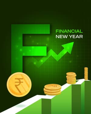 Basic alphabet - Financial New Year advertisement banner