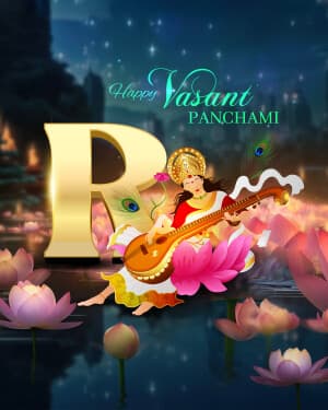 Vasant Panchami - Premium Alphabet graphic