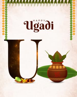 Special Alphabet - Ugadi whatsapp status poster