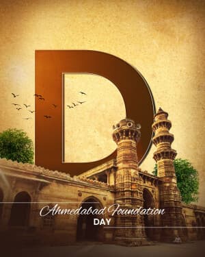 Premium Alphabet - Ahmedabad Foundation Day graphic