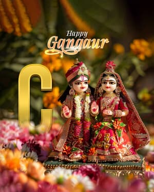 Premium Alphabet - Gangaur event poster