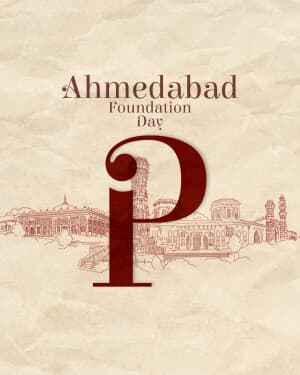 Basic Alphabet - Ahmedabad Foundation Day marketing flyer