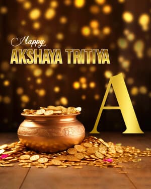 Akshaya Tritiya - Premium Alphabet event poster