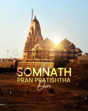 Exclusive Collection - Somnath Pran Pratishtha Din event poster