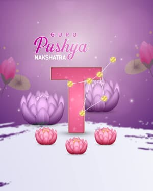 Special Alphabet - Guru pushya nakshatra ad post