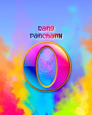 Premium Alphabet - Rang Panchami Instagram Post