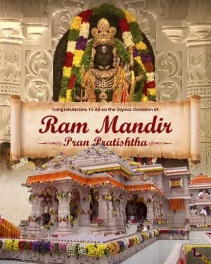 Ram Mandir Pran Pratishtha post