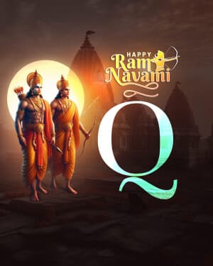Premium Alphabet - Ram Navami event advertisement