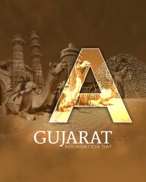 Basic Alphabet - Gujarat Foundation Day poster Maker