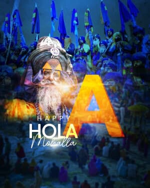 Premium Alphabet - Hola Mohalla Facebook Poster