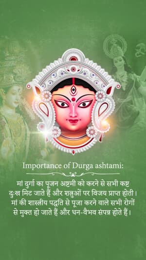 Importance of Durga Ashtami marketing poster