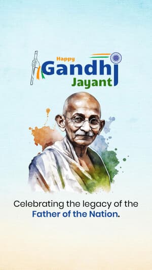 Gandhi Jayanti Insta Story flyer