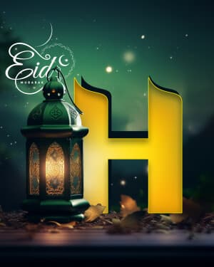 Premium Alphabet - Eid al Fitr greeting image