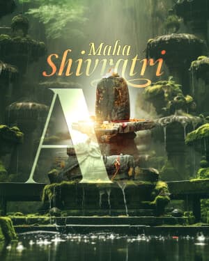 Premium Alphabet - Maha Shivaratri Facebook Poster