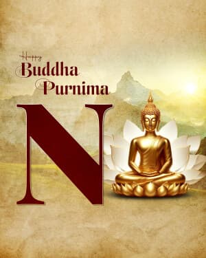 Basic Alphabet - Buddha Purnima creative image