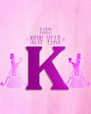 Premium Alphabet - Parsi New year ad post