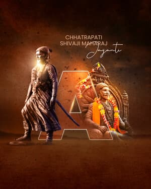 Premium Alphabet - Chhatrapati Shivaji Maharaj Jayanti post