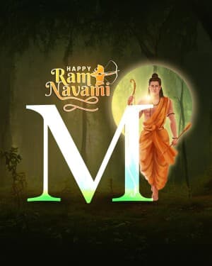 Premium Alphabet - Ram Navami whatsapp status poster