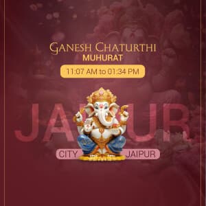Ganesh Chaturthi Muhurat advertisement banner