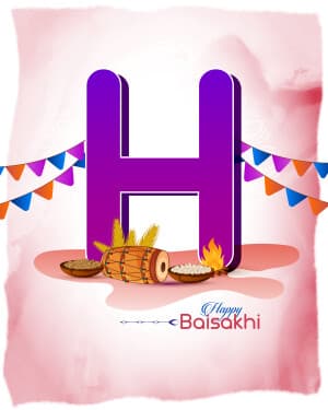Basic Alphabet - Baisakhi greeting image