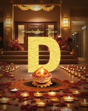 Premium Alphabet - Hindu New Year whatsapp status poster