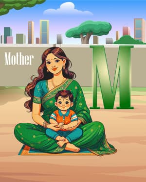 Exclusive Alphabet - Mother's Day whatsapp status poster