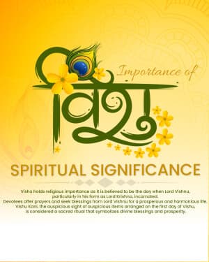 Importance of Vishu illustration