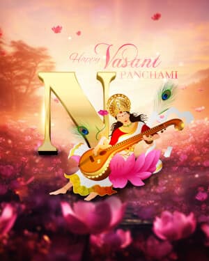 Vasant Panchami - Premium Alphabet Instagram Post