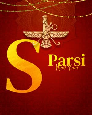 Special Alphabet - Parsi New year greeting image