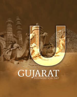 Basic Alphabet - Gujarat Foundation Day Facebook Poster