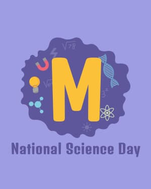 Special Alphabet - National Science Day Facebook Poster