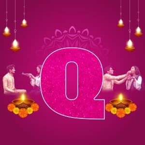 Bhai Dooj Alphabet creative image