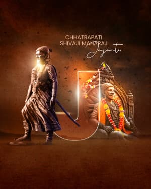Premium Alphabet - Chhatrapati Shivaji Maharaj Jayanti event advertisement