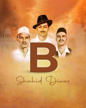 Basic Alphabet - Shahid Diwas event poster