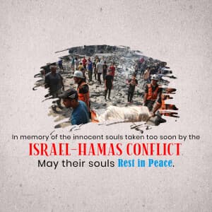 Israel-Hamas Conflict marketing flyer