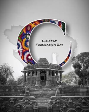 Exclusive Alphabet - Gujarat Foundation Day graphic