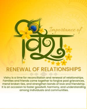 Importance of Vishu event poster