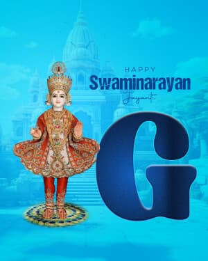 Special Alphabet - Swaminarayan Jayanti ad post