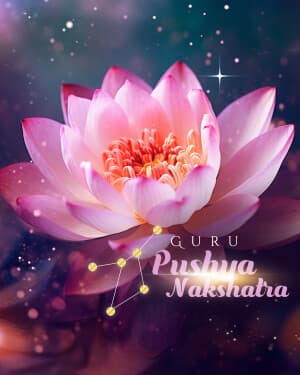 Exclusive Collection - Guru pushya nakshatra poster Maker