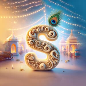 janmashtami alphabet Social Media post