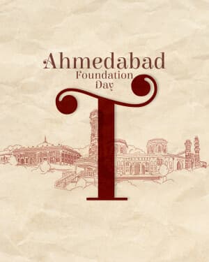 Basic Alphabet - Ahmedabad Foundation Day ad post