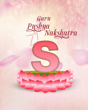 Basic Alphabet - Guru Pushya nakshatra marketing poster