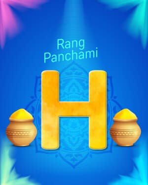 Special Alphabet - Rang Panchami greeting image