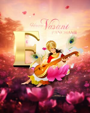 Vasant Panchami - Premium Alphabet advertisement banner