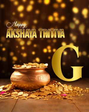 Akshaya Tritiya - Premium Alphabet event advertisement