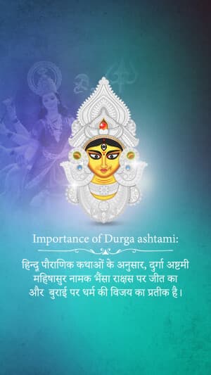 Importance of Durga Ashtami poster Maker