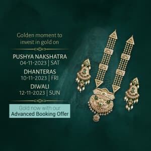 Jewellery Muhurat marketing flyer