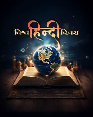 Exclusive Collection of World Hindi Day advertisement banner