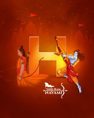 Basic Alphabet - Ram Navami greeting image