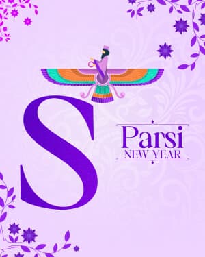 Basic Alphabet - Parsi New year marketing poster